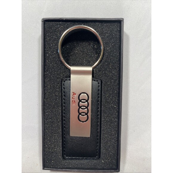 AUDI FLETCHER JONES KEY CHAIN SILVER WITH BLACK - Picture 1 of 2